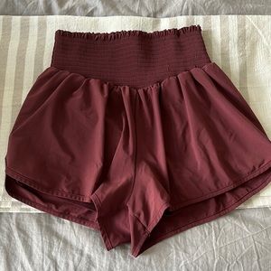 Aerie offline smocked running shorts